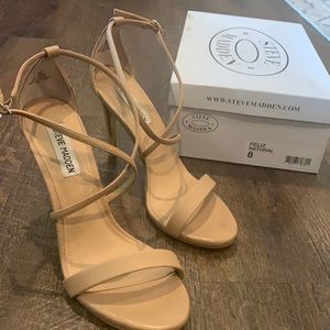 Steve Madden Strappy Nude Heels size 8